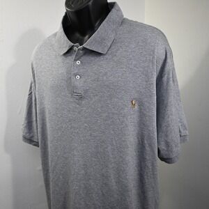 Polo Ralph Lauren Golf Polo Mens Size 3XB BIG 3X Gray Classic Fit‎ Short Sleeve